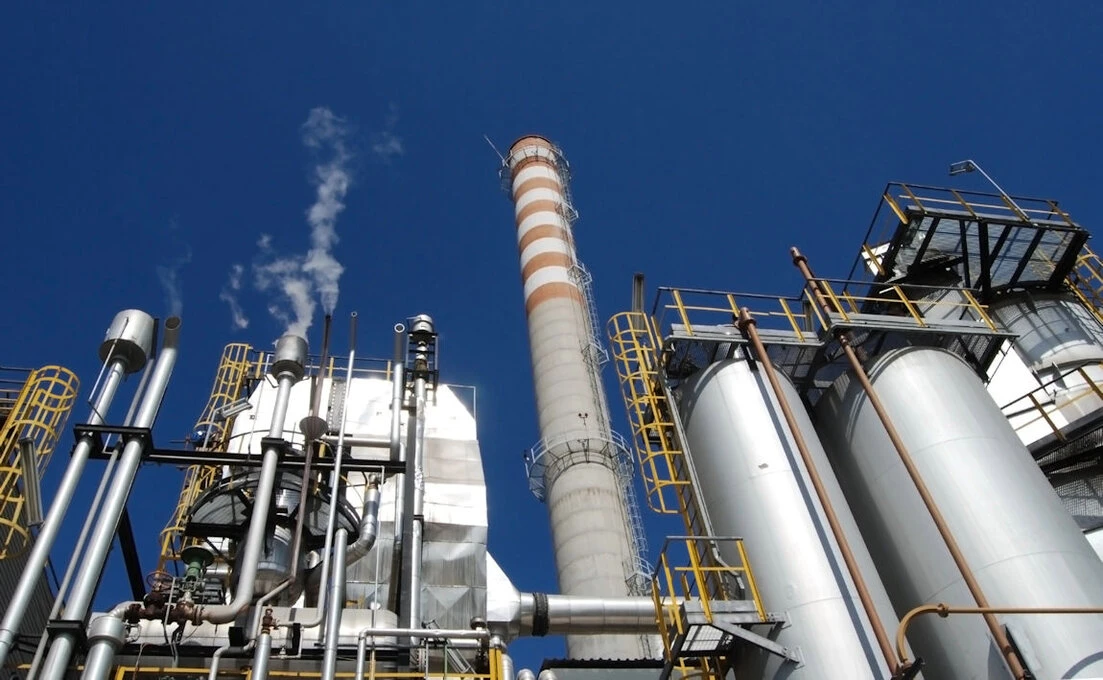 Pulp refining line in operation